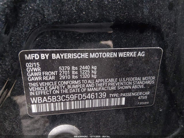 2015 BMW 535I WBA5B3C59FD546139 Photo 8
