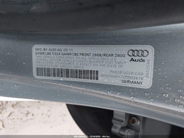 2012 AUDI A7 WAUSGAFC7CN002618 Photo 8