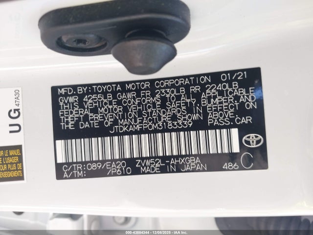 JTDKAMFP0M3183339 Toyota Prius Prime Limited