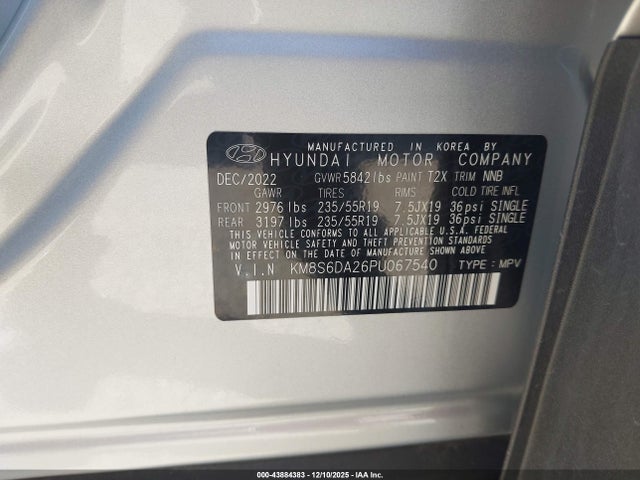 2023 HYUNDAI SANTA FE PLUG-IN HYBRID KM8S6DA26PU067540 Photo 8