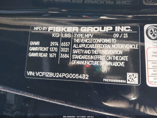 2023 FISKER OCEAN VCF1ZBU24PG005432 Photo 8