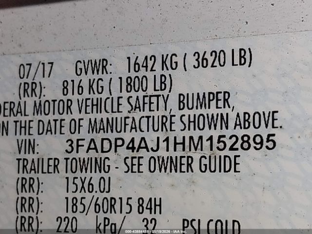 2017 FORD FIESTA 3FADP4AJ1HM152895 Photo 8