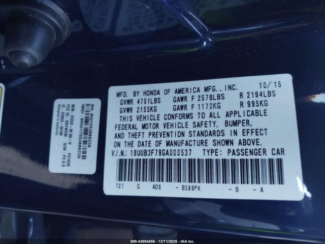 2016 ACURA TLX 19UUB3F79GA000537 Photo 8