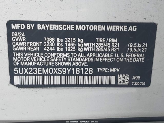 2025 BMW X7 5UX23EM0XS9Y18128 Photo 8