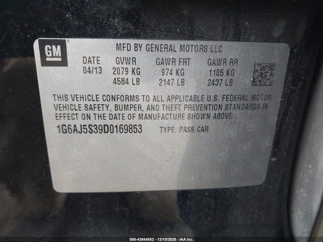 2013 CADILLAC ATS 1G6AJ5S39D0169853 Photo 8