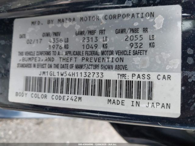 2017 MAZDA MAZDA6 JM1GL1W54H1132733 Photo 8