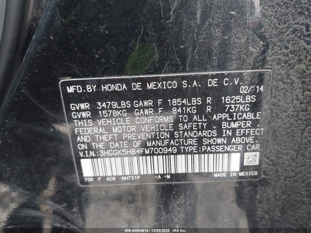 3HGGK5H84FM700949 Honda Fit Ex/ex-l