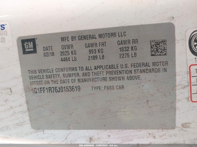 Chevrolet Camaro 1ss 2018 1G1FF1R76J0153619 Image 9