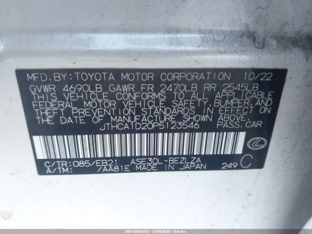 2023 LEXUS IS 300 JTHCA1D20P5123546 Photo 8
