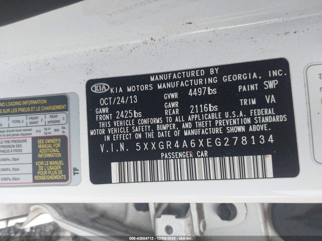2014 KIA OPTIMA 5XXGR4A6XEG278134 Photo 8