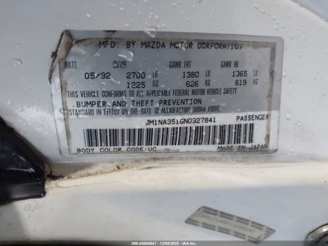 1992 MAZDA MX-5 MIATA JM1NA3516N0327841 Photo 8