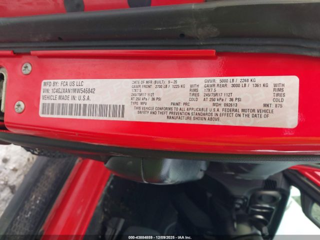 2021 JEEP WRANGLER 1C4GJXAN1MW546842 Photo 8
