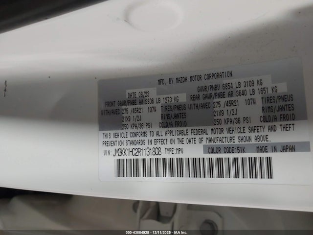 2024 MAZDA CX-90 JM3KK1HC2R1131808 Photo 8