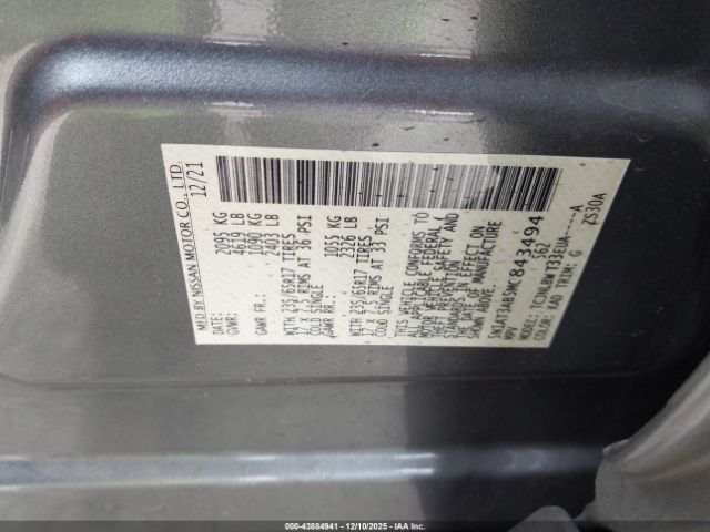 2021 NISSAN ROGUE 5N1AT3AB5MC843494 Photo 8