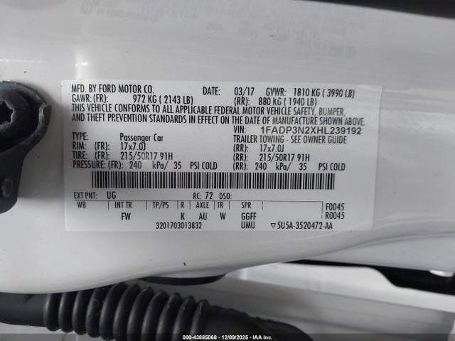 Ford Focus Titanium 2017 1FADP3N2XHL239192 Image 9