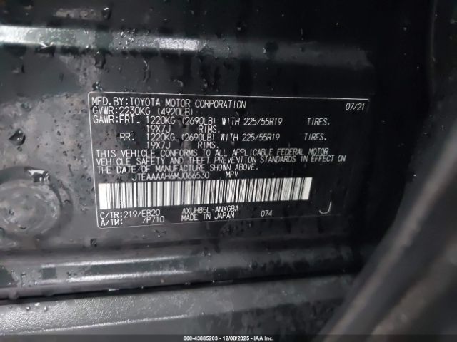 2021 TOYOTA VENZA JTEAAAAH6MJ066530 Photo 8