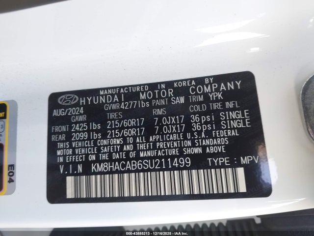 KM8HACAB6SU211499 Hyundai Kona Se