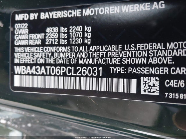 2023 BMW 430I WBA43AT06PCL26031 Photo 8
