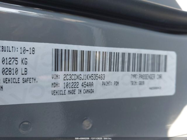 2019 DODGE CHARGER 2C3CDXGJ1KH535463 Photo 8