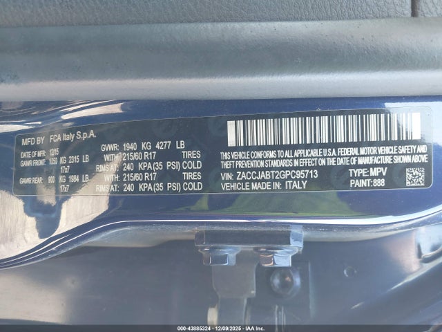 Jeep Renegade Latitude 2016 ZACCJABT2GPC95713 Image 9