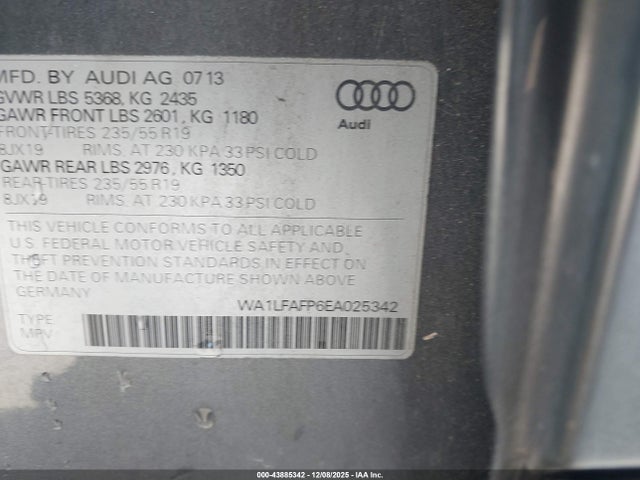 2014 AUDI Q5 WA1LFAFP6EA025342 Photo 8