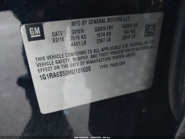 2017 CHEVROLET VOLT 1G1RA6S50HU101620 Photo 8