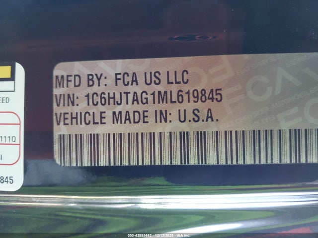 1C6HJTAG1ML619845 Jeep Gladiator Willys Sport 4x4
