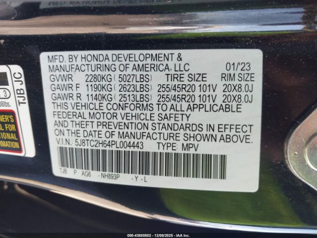 2023 ACURA RDX 5J8TC2H64PL004443 Photo 8