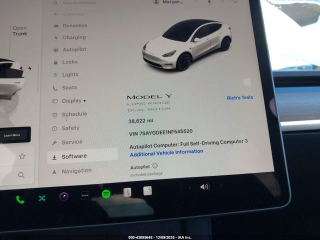 2022 TESLA MODEL Y 7SAYGDEE1NF545520 Photo 6