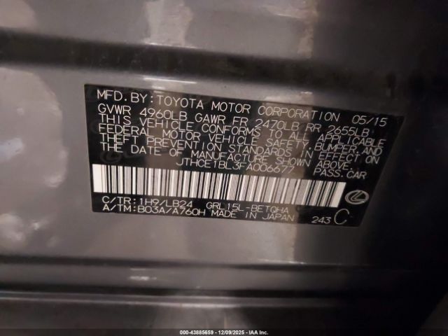 2015 LEXUS GS 350 JTHCE1BL3FA006677 Photo 8