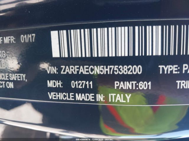 2017 ALFA ROMEO GIULIA ZARFAECN5H7538200 Photo 8