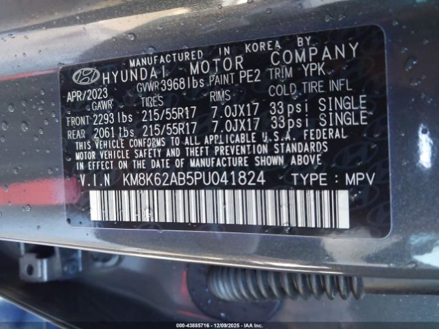2023 HYUNDAI KONA KM8K62AB5PU041824 Photo 8