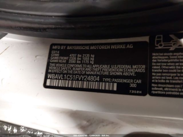 2015 BMW X1 WBAVL1C51FVY24804 Photo 8