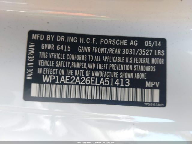 2014 PORSCHE CAYENNE HYBRID WP1AE2A26ELA51413 Photo 8