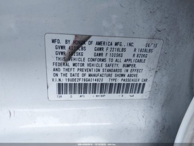 2016 ACURA ILX 19UDE2F76GA014820 Photo 8