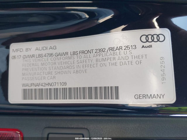 2017 AUDI A4 WAUFNAF42HN071109 Photo 8