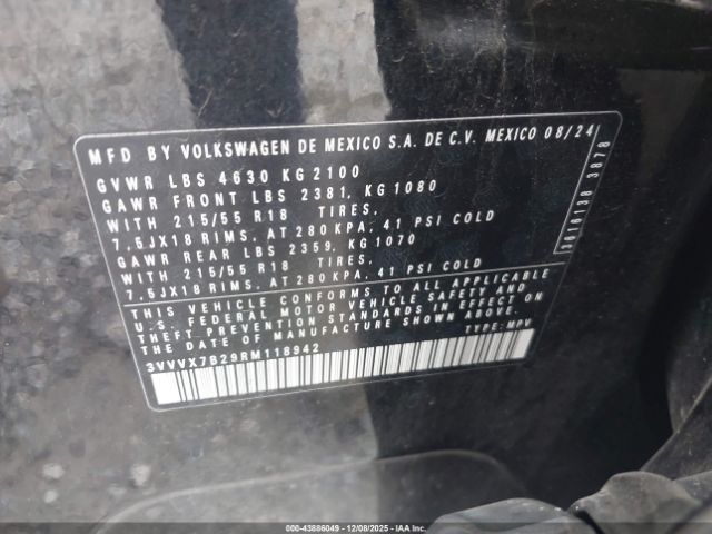 2024 VOLKSWAGEN TAOS 3VVVX7B29RM118942 Photo 8