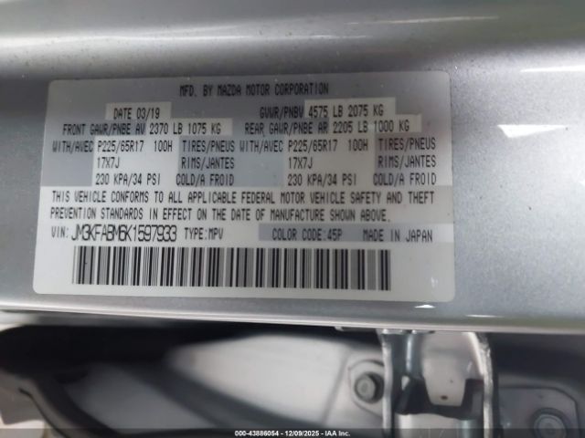 2019 MAZDA CX-5 JM3KFABM6K1597933 Photo 8