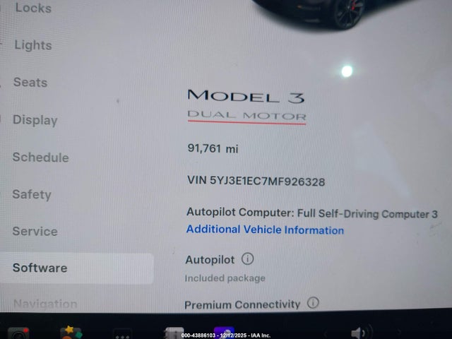 2021 TESLA MODEL 3 5YJ3E1EC7MF926328 Photo 6