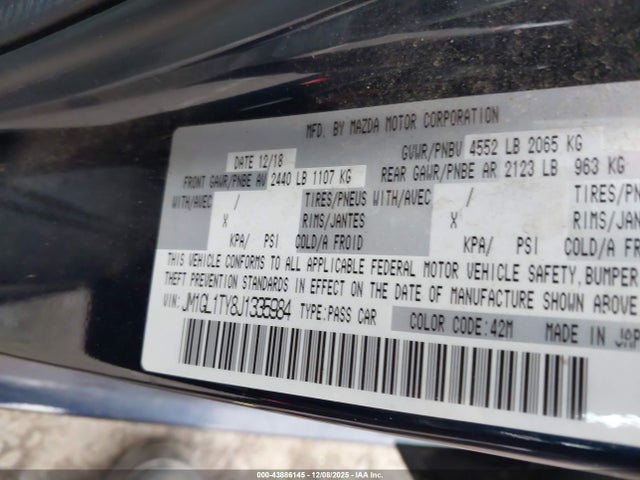 Mazda Mazda6 Grand Touring 2018 JM1GL1TY8J1335984 Image 9
