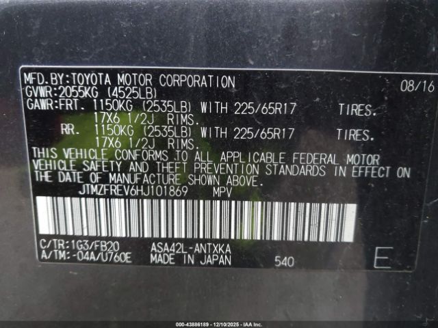 2017 TOYOTA RAV4 JTMZFREV6HJ101869 Photo 8