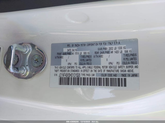 2017 FIAT 124 SPIDER JC1NFAEK5H0101628 Photo 8