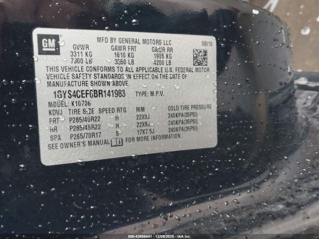 2011 CADILLAC ESCALADE 1GYS4CEF6BR141983 Photo 8