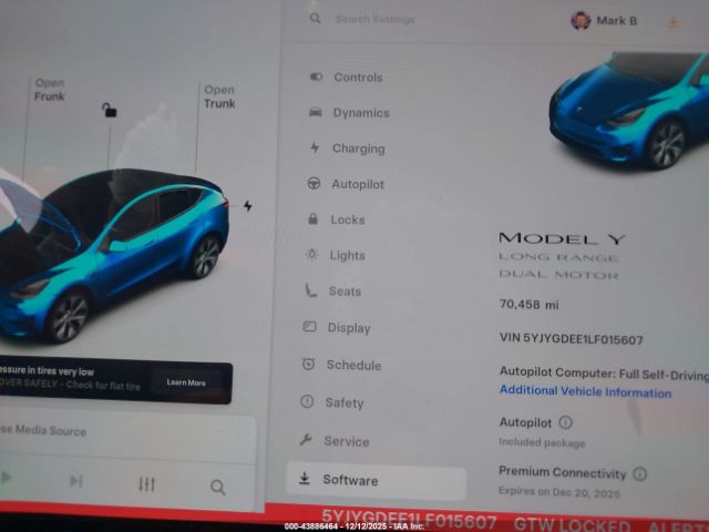 2020 TESLA MODEL Y 5YJYGDEE1LF015607 Photo 6