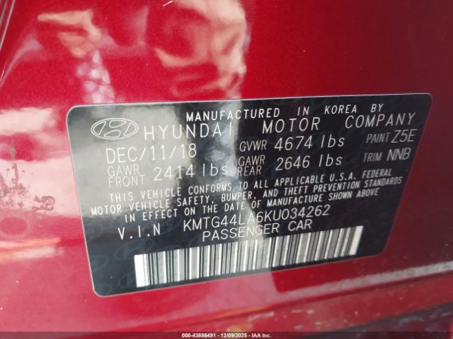 2019 GENESIS G70 KMTG44LA6KU034262 Photo 8