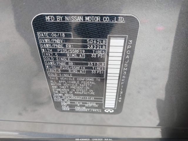 2019 INFINITI QX50 3PCAJ5M36KF113149 Photo 8