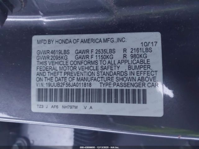 2018 ACURA TLX 19UUB2F56JA011818 Photo 8