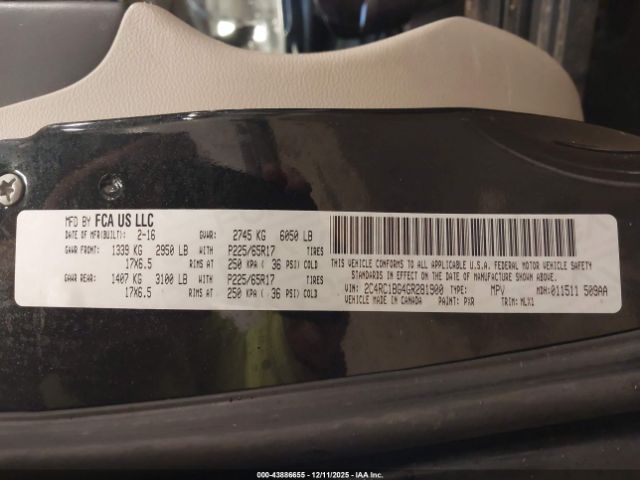 2016 CHRYSLER TOWN & COUNTRY 2C4RC1BG4GR281900 Photo 8