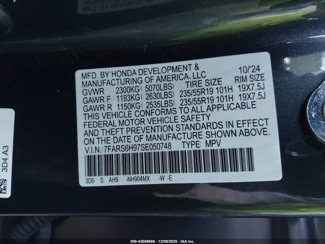 7FARS6H97SE050748 Honda Cr-v Hybrid Sport Touring