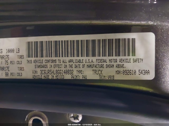 3C6UR5HL8GG140832 RAM 2500 Tradesman